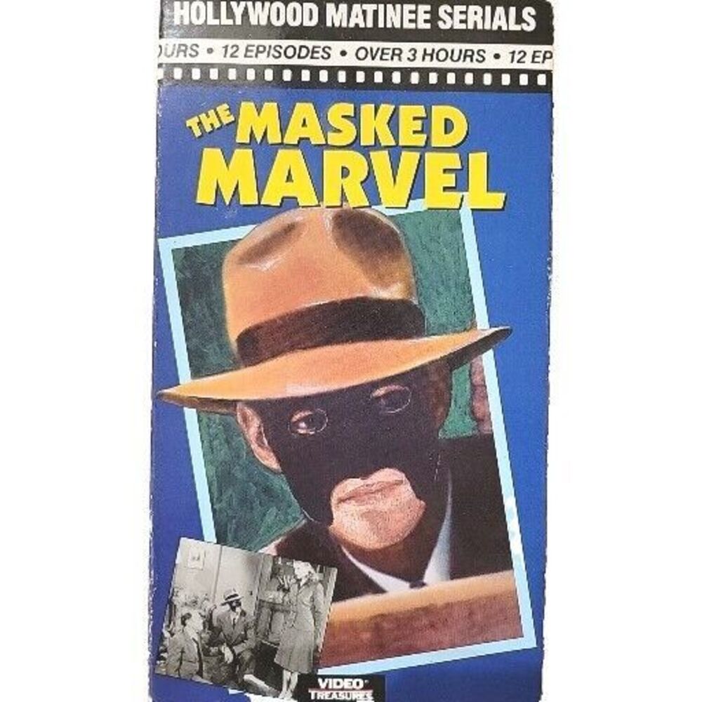 1943 TV Series The Masked Marvel 2 VHS tape SET 3 HRS 12 Episodes 1992 Blk & Wht